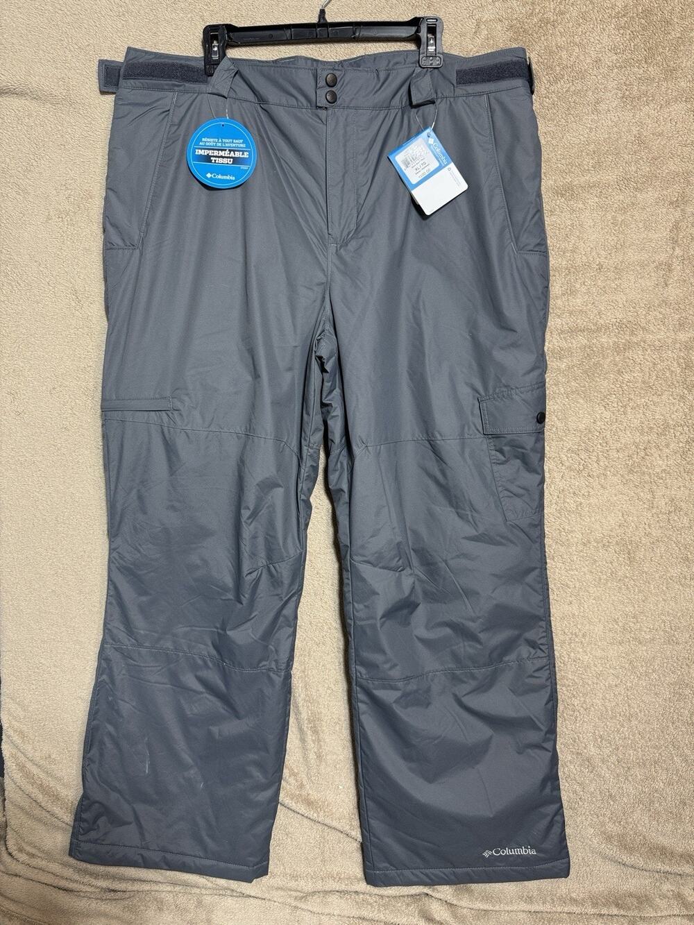 Columbia Snow Gun Pant Size XL Gray Waterproof Insulated Winter Ski